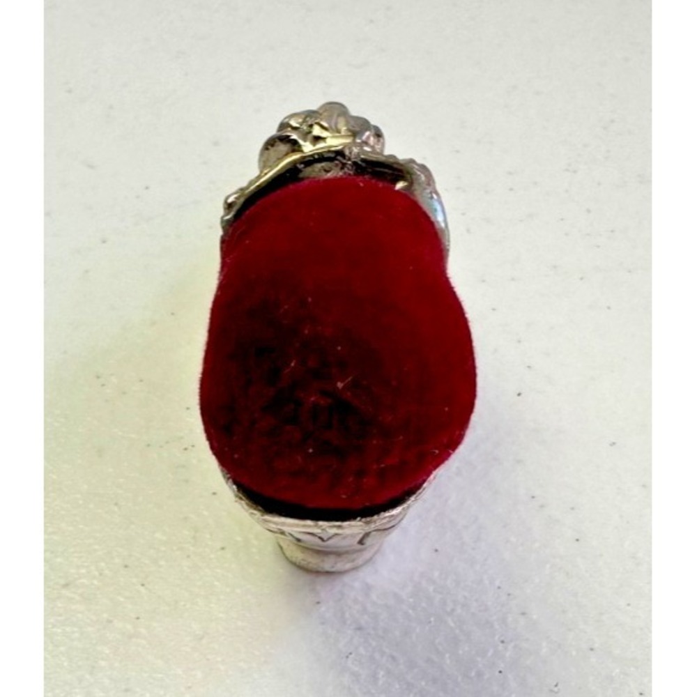 Antique Victorian Womens Shoe Metal Pin Cushion Silver Plate Victoria Trading Co - Picture 4 of 9